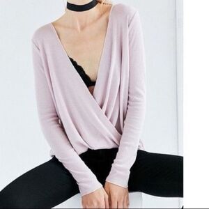 Urban Outfitters Soft Pink Drape Blouse